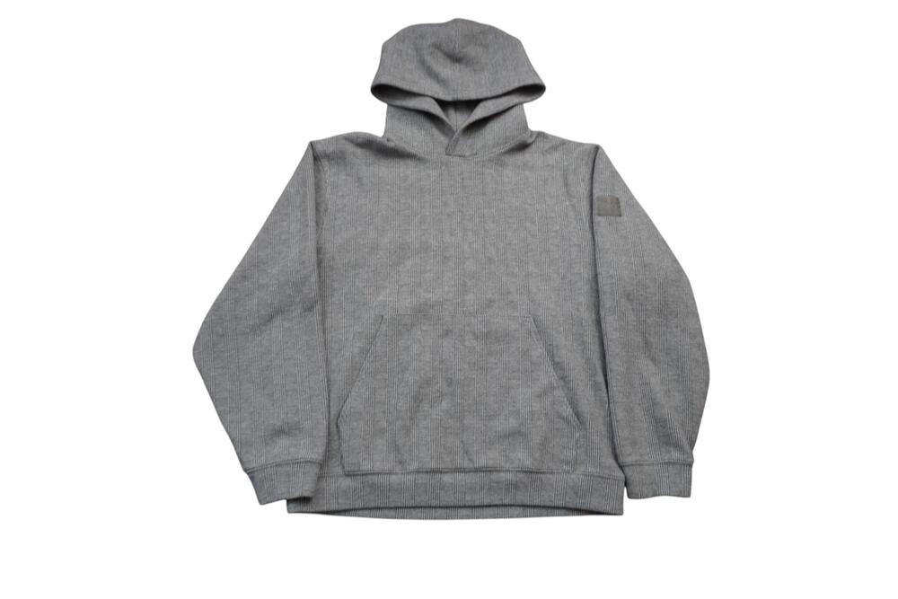 Alo Yoga Glenplaid Colosseum Hoodie Large Light Gray Heavyweight Jacquard Unisex